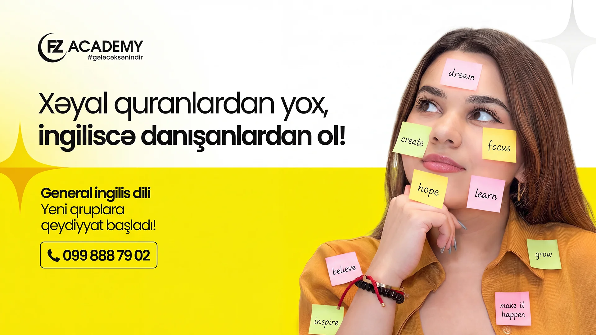General English dersleri uzre yeni qruplara qeydiyyat basladi!