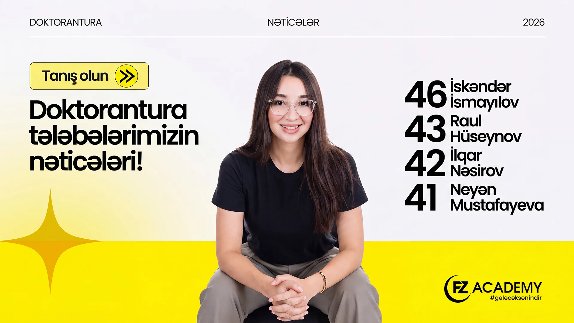 Doktorantura telebelerimizin mohtesem neticeleri!