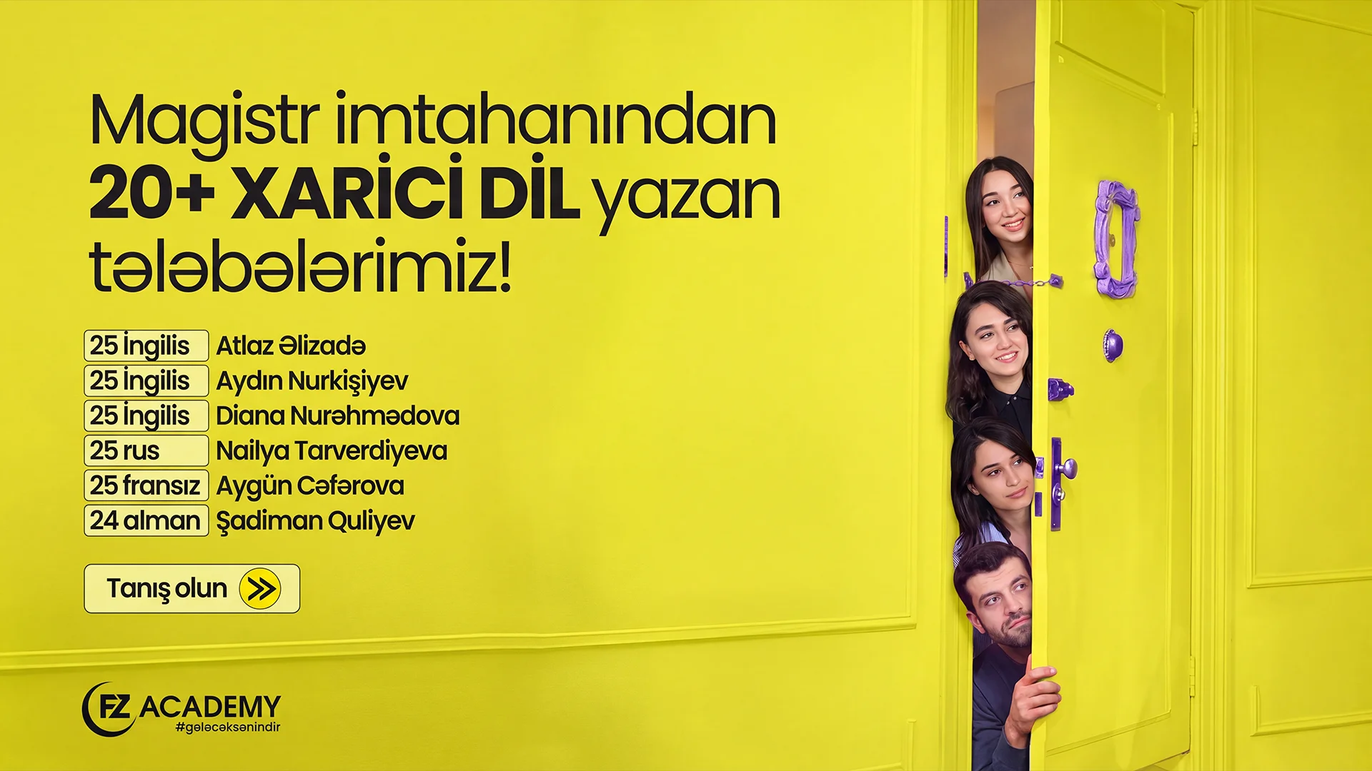 Magistratura imtahanindan 20+ XARICI DIL yazan telebelerimiz!