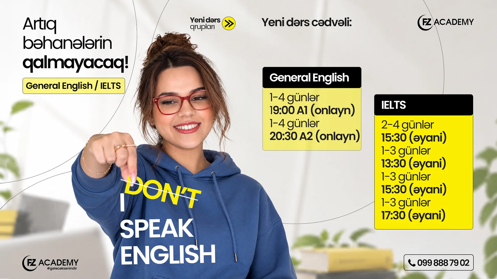 General English / IELTS derslerimize QEYDIYYAT BASLADI!