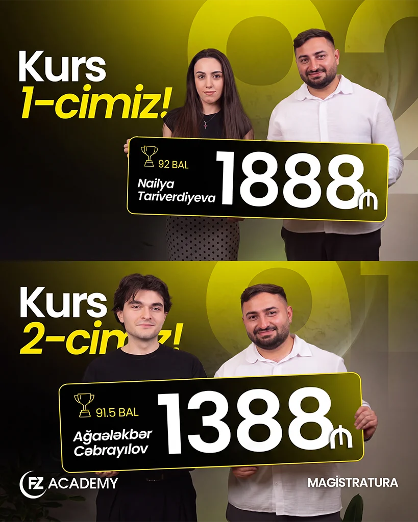 Adını FZ tarixinə yazdıran MÖHTƏŞƏM TƏLƏBƏLƏRİMİZ!