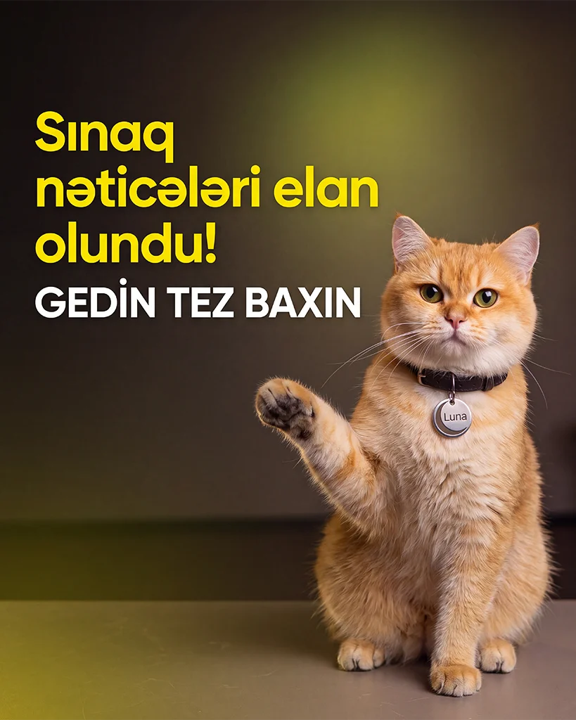 Sınaq nəticələri ELAN OLUNDU! 25.10.26